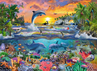 Diamantové malování - Podmořský svět (120 x 80)